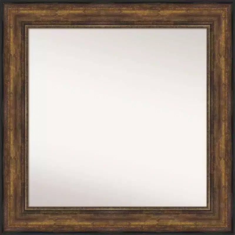 34" x 34" Non-Beveled Ballroom Bronze Wall Mirror - Amanti Art