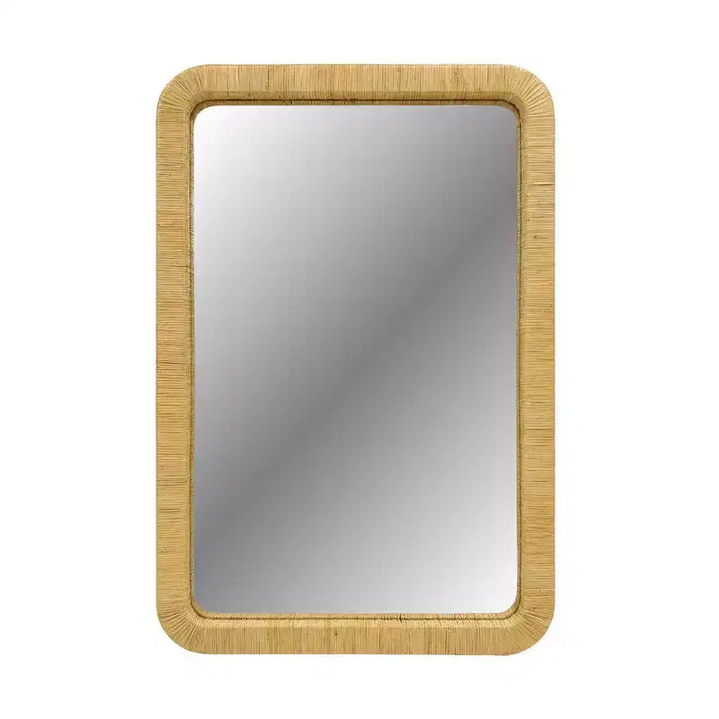 Nova Natural Rattan Rectangle Wall Mirror - Ink+Ivy