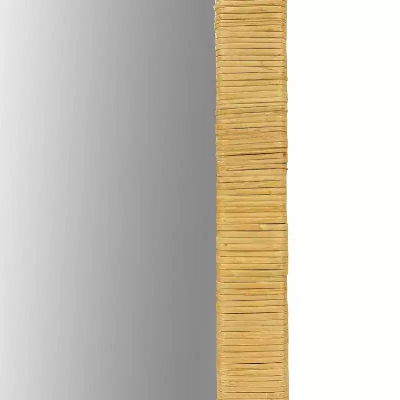 Miroir Mural Rectangulaire en Rotin Naturel