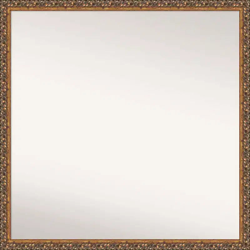 28" x 28" Non-Beveled Antique Bronze Wood Wall Mirror - Amanti Art