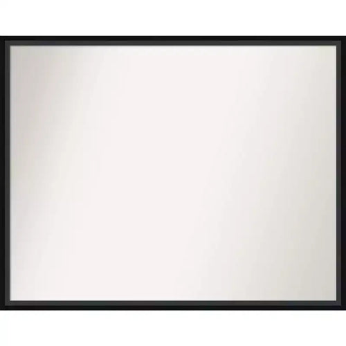 29" x 23" Non-Beveled Lucie Black Wood Wall Mirror - Amanti Art