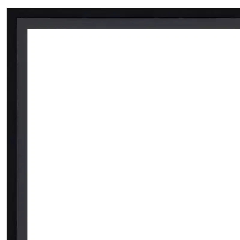 Miroir mural en bois noir non biseauté de 29 po x 23 po