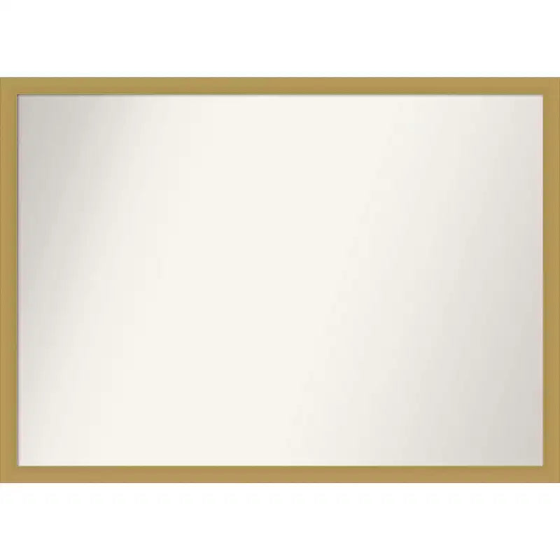 40"x29" Non-Beveled Grace Narrow Bathroom Wall Mirror Brushed Gold - Amanti Art: Modern Rectangle, Polystyrene Frame
