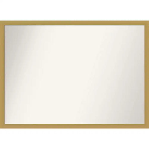 40"x29" Non-Beveled Grace Narrow Bathroom Wall Mirror Brushed Gold - Amanti Art: Modern Rectangle, Polystyrene Frame