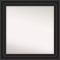 32" x 32" Non-Beveled Colonial Bathroom Wall Mirror Black - Amanti Art: Square, Wall Mount, Modern Style