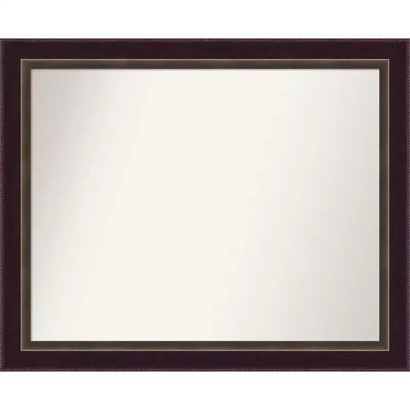 32" x 26" Signore Bronze Wood Wall Mirror: Amanti Art, Rectangular, Modern Decor, No Assembly Required