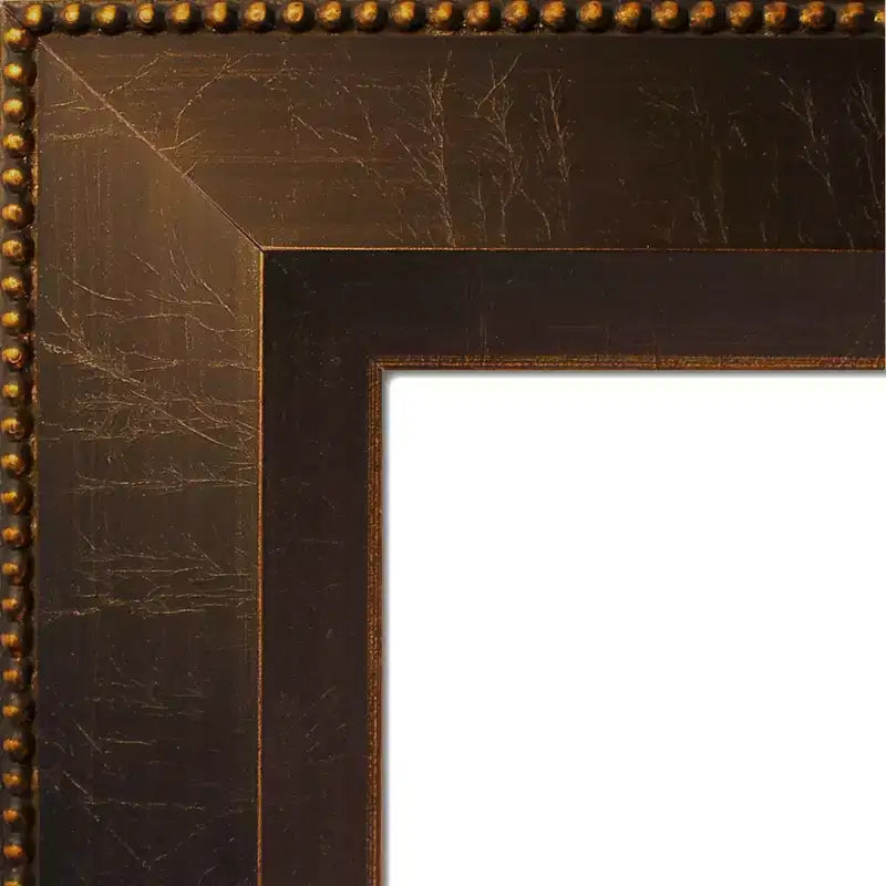 32" x 26" Signore Bronze Wood Wall Mirror: Amanti Art, Rectangular, Modern Decor, No Assembly Required