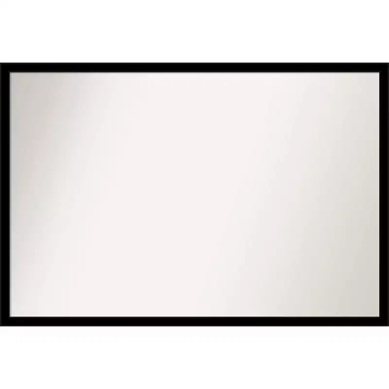 38" x 26" Non-Beveled Jet Black Wall Mirror - Amanti Art: Modern Polystyrene Frame, Included Mounting Hardware