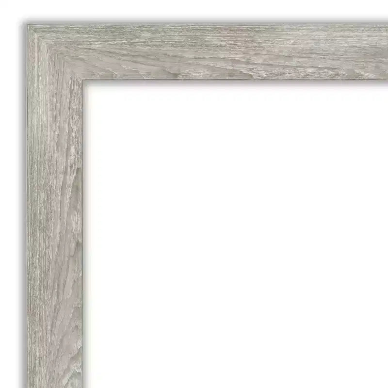 42" x 30" Non-Beveled Dove Gray Wash Wall Mirror - Amanti Art: Modern Rectangle, Polystyrene Frame