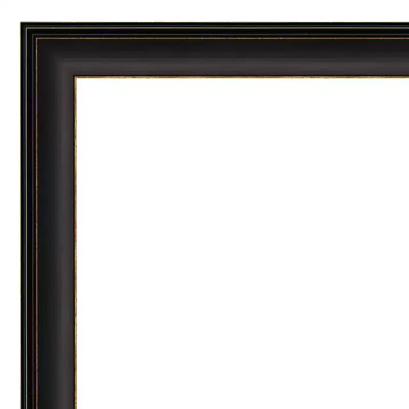 33" x 27" Non-Beveled Trio Oil Rubbed Bronze Bathroom Wall Mirror - Amanti Art: Includes Mounting Hardware, Rectangle Shape