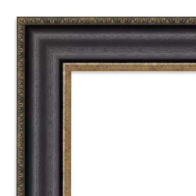 32" x 32" Non-Beveled Thomas Black Bronze Wall Mirror - Amanti Art