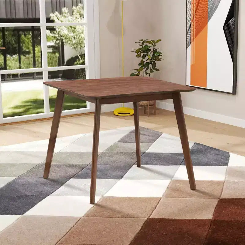 Table à manger carrée en bois pour 4 personnes - Table de cuisine - Table de salle à manger pour salle à manger, restaurant, salon