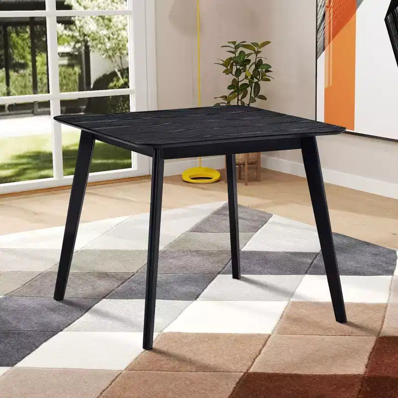 Table à manger carrée en bois pour 4 personnes - Table de cuisine - Table de salle à manger pour salle à manger, restaurant, salon