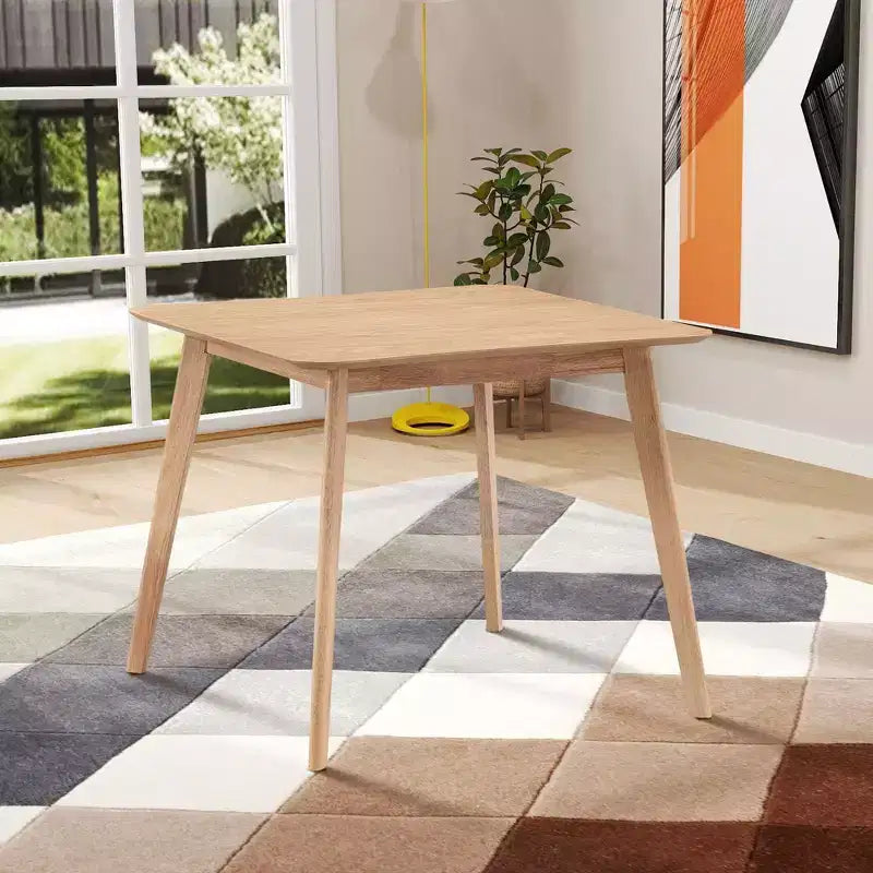 Table à manger carrée en bois pour 4 personnes - Table de cuisine - Table de salle à manger pour salle à manger, restaurant, salon