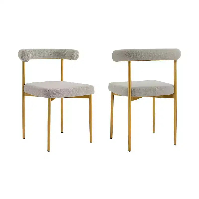 Armen Living,Shannon Dining Chair with Gold Brushed Stainless Steel