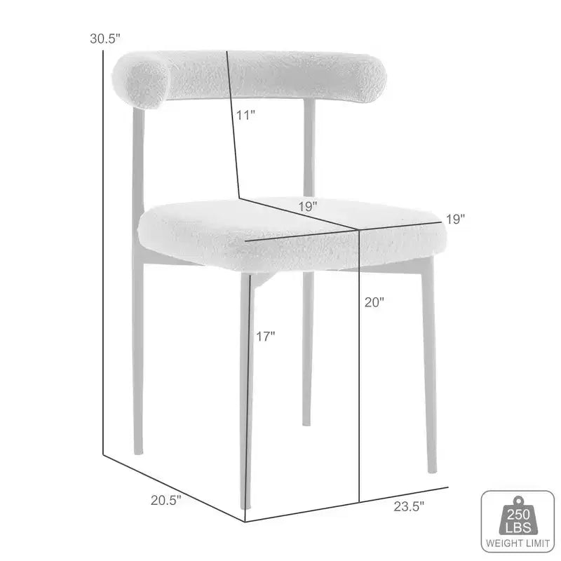 Chaise de salle à manger en acier inoxydable brossé doré