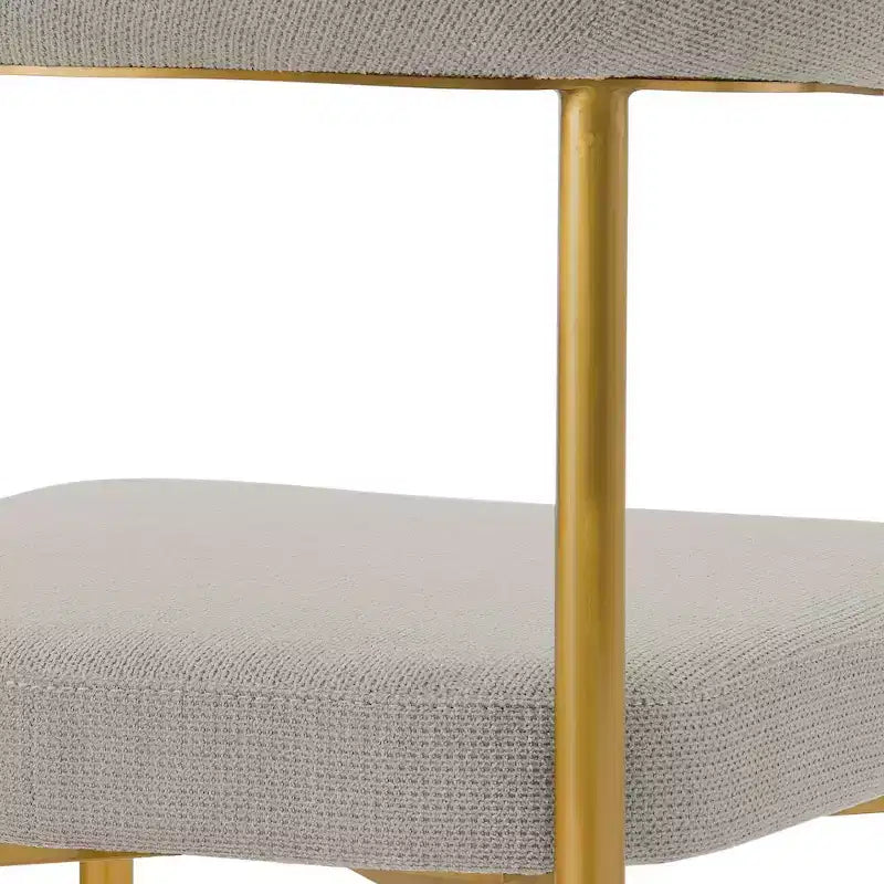 Chaise de salle à manger en acier inoxydable brossé doré