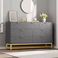 53.5 7-Drawer Dresser with Metal Legs, Modern Chest Organizer for Bedroom, Living Room, Entryway