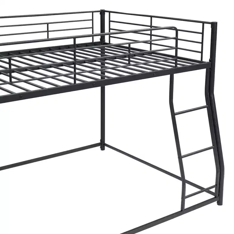 Lit superposé en métal, grand lit jumeau sur grand lit, avec échelle et garde-corps haut, cadre de lit superposé robuste pour enfants, adolescents et adultes