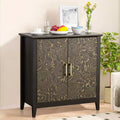 Sideboard Buffet Cabinet with Storage, Modern Storage Cabinets with Adjustable Shelves, Console Table for Kitchen Dining Room Entryway, Black