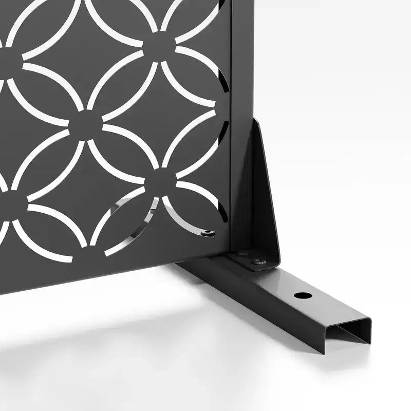 Brise-vue en acier galvanisé, Cloison de séparation autoportante décorative pour balcon et jardin, 1 pièce