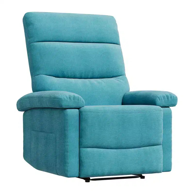 Fauteuil inclinable manuel en tissu avec poche latérale, canapé simple réglable avec support dorsal ergonomique pour chambre d'enfant