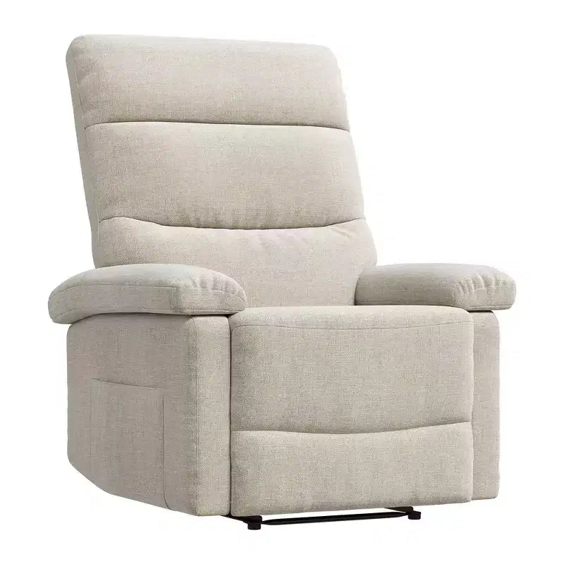 Fauteuil inclinable manuel en tissu avec poche latérale, canapé simple réglable avec support dorsal ergonomique pour chambre d'enfant