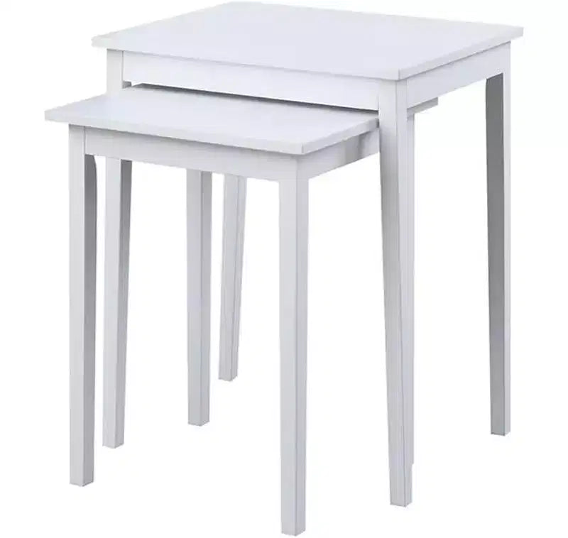 Table d'appoint rectangulaire en bois blanc de 26,25 po de haut, 1 pièce