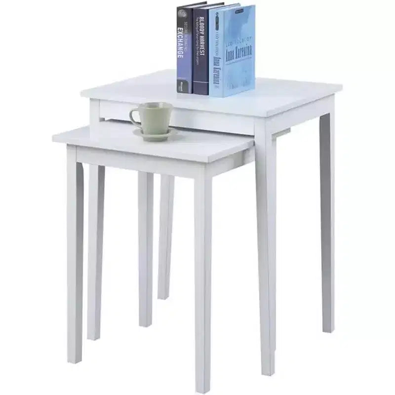 Table d'appoint rectangulaire en bois blanc de 26,25 po de haut, 1 pièce