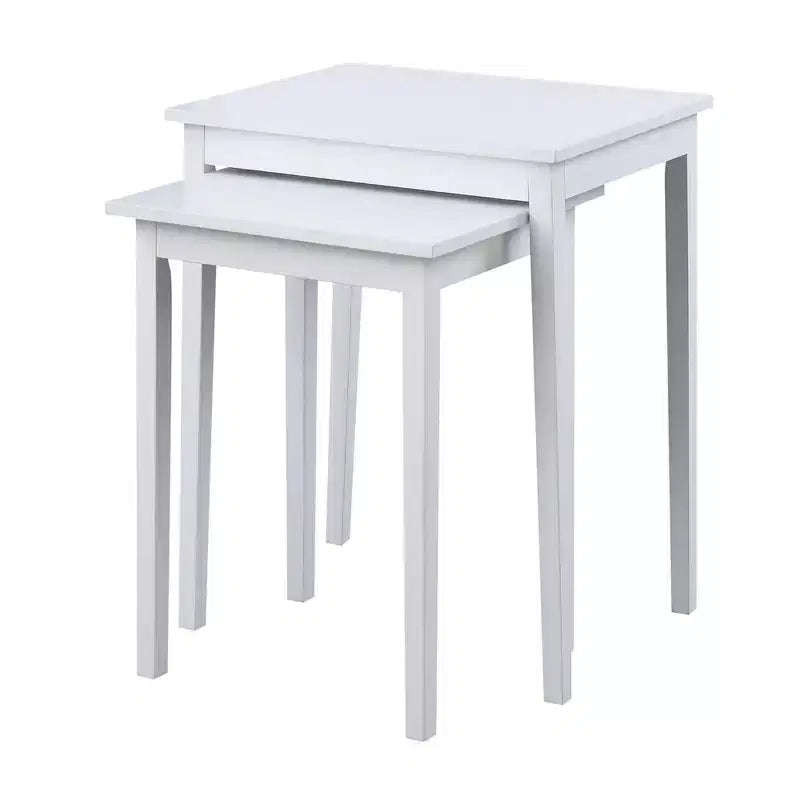 Table d'appoint rectangulaire en bois blanc de 26,25 po de haut, 1 pièce