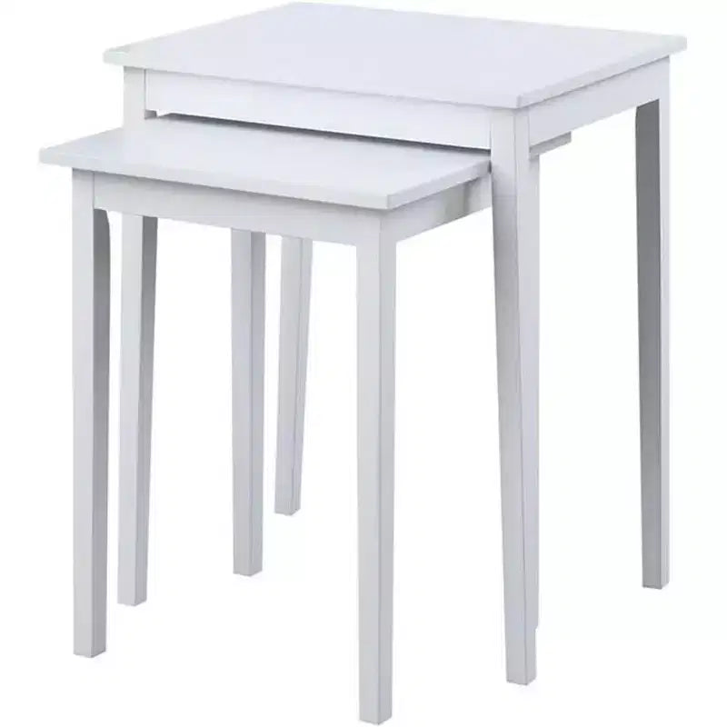 Table d'appoint rectangulaire en bois blanc de 26,25 po de haut, 1 pièce