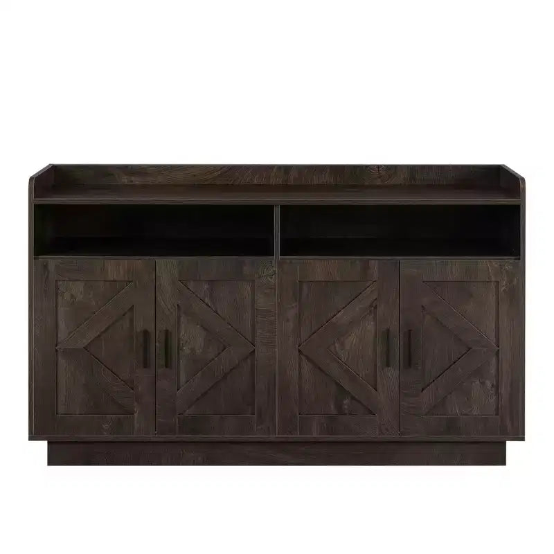 Buffet de rangement, meuble de buffet avec 4 portes et 2 tiroirs, poignées en métal, armoire de rangement pour salon, salle à manger, cuisine