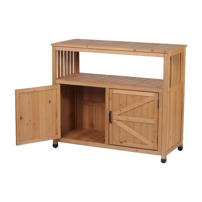 Meuble de rangement avec banc de rempotage, meuble de cuisine avec 2 portes et 2 étagères, meuble bas pour salon, salle à manger, cuisine