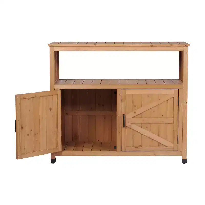 Meuble de rangement avec banc de rempotage, meuble de cuisine avec 2 portes et 2 étagères, meuble bas pour salon, salle à manger, cuisine
