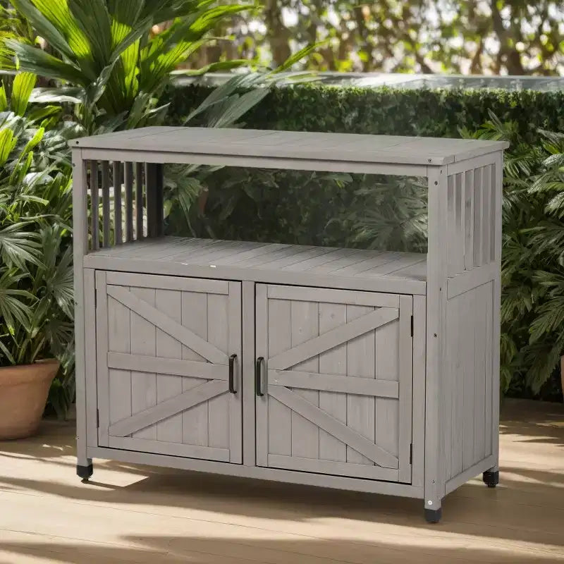 Meuble de rangement avec banc de rempotage, meuble de cuisine avec 2 portes et 2 étagères, meuble bas pour salon, salle à manger, cuisine