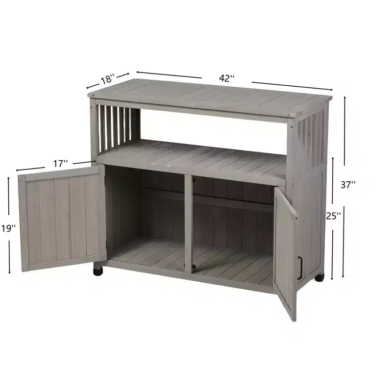 Meuble de rangement avec banc de rempotage, meuble de cuisine avec 2 portes et 2 étagères, meuble bas pour salon, salle à manger, cuisine