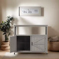 Meuble de rangement avec banc de rempotage, meuble de cuisine avec 2 portes et 2 étagères, meuble bas pour salon, salle à manger, cuisine