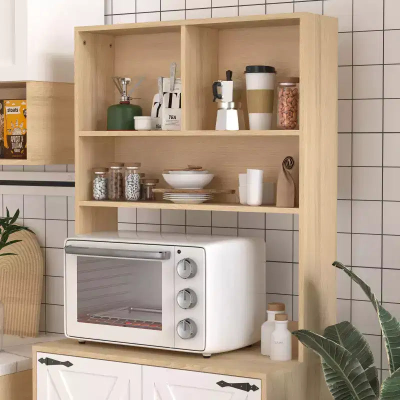 Bahut en bois, Meuble de rangement avec 4 portes et 2 tiroirs, Commode de rangement pour Salon, Salle à manger, Cuisine