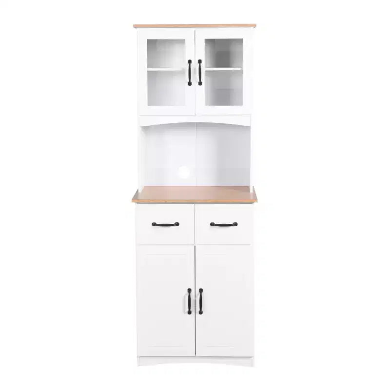 Bahut en bois, Meuble de rangement avec 4 portes et 2 tiroirs, Commode de rangement pour Salon, Salle à manger, Cuisine