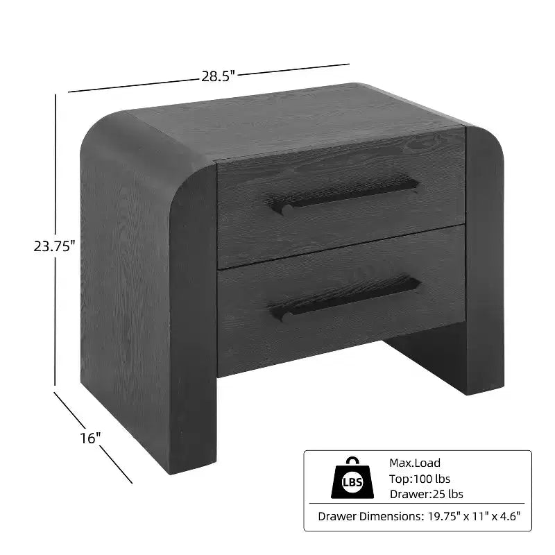 28.50 Table de chevet moderne avec 2 tiroirs