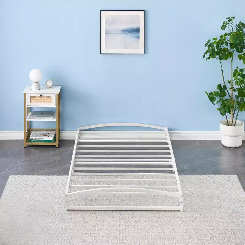 Twin Size Bed Frame,6 Inch Metal Platform Low Bed Frame Twin, Easy AssemblyNo Box Spring Needed, Noise Free