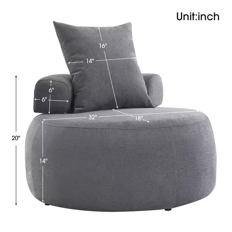 32 Canapé Moderne Rond, Fauteuil Loungue Simple Rembourré Convertibles