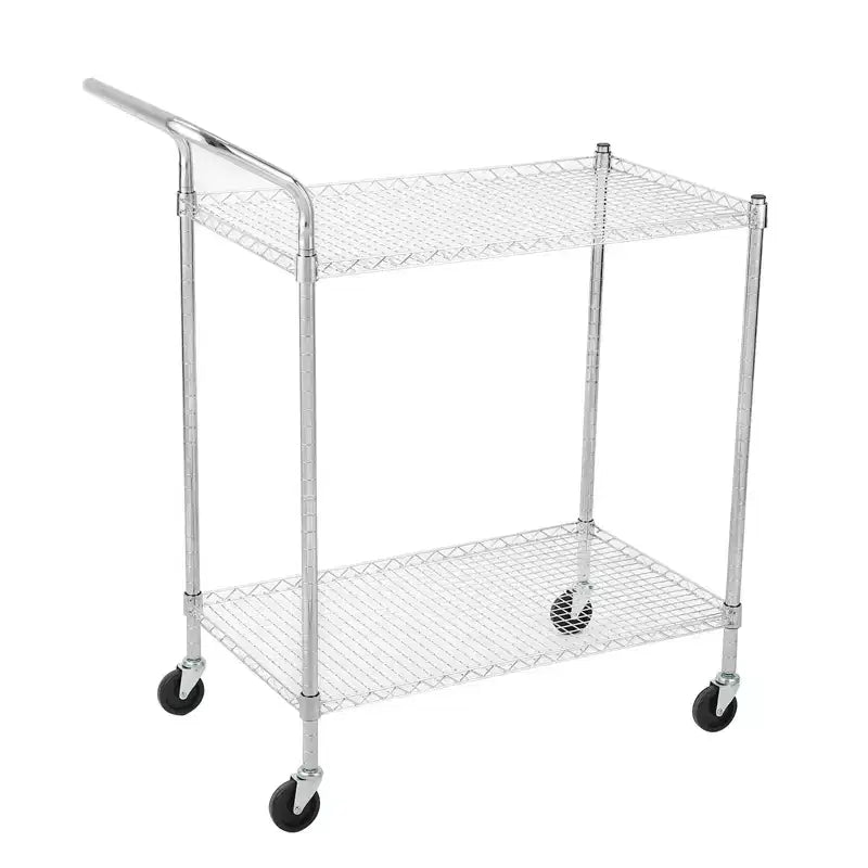Utility Rolling Cart with Wheels, 1000LBS Capacity, Commercial Grade Kitchen Cart, for Restaurant, Garage, Warehouse, Kitchen