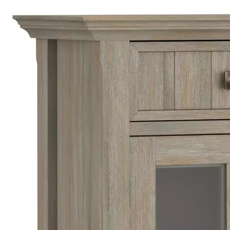 HomeStockAcadian Solid Wood 36 inch Wide Transitional Entryway Hallway Storage Cabinet