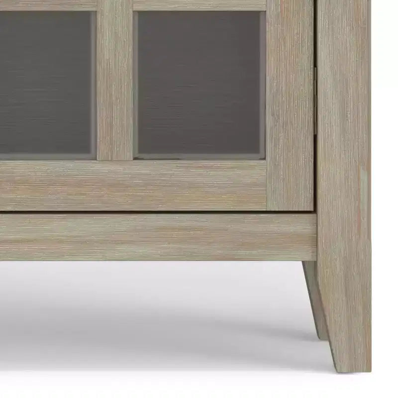 HomeStockAcadian Solid Wood 36 inch Wide Transitional Entryway Hallway Storage Cabinet