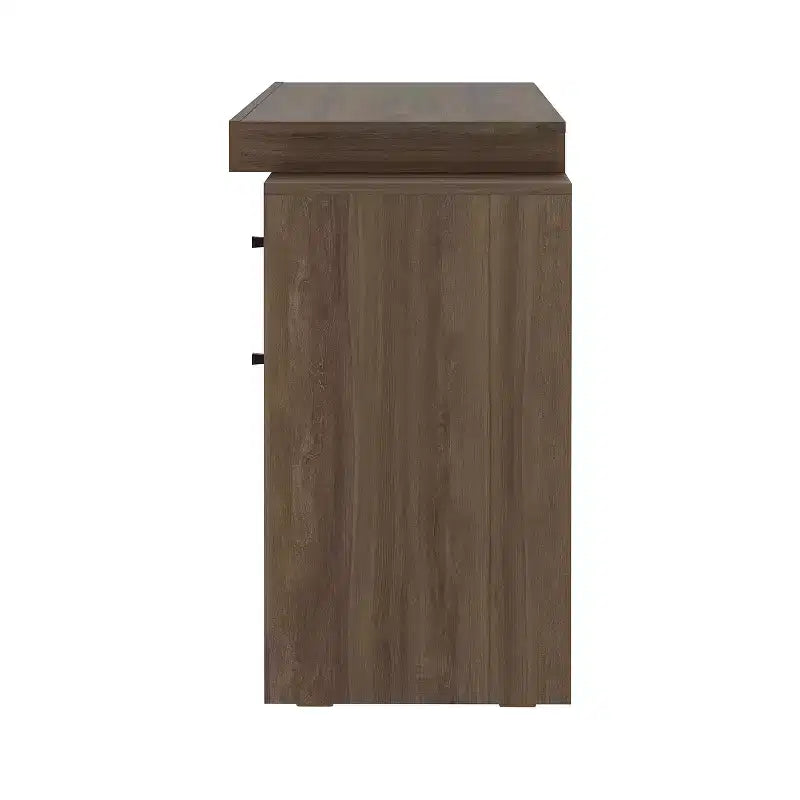Bureau moderne extensible de 120 cm pour la maison, bureau d'ordinateur avec 2 tiroirs et 1 étagère, bureau d'écriture pour salle de lecture, étude