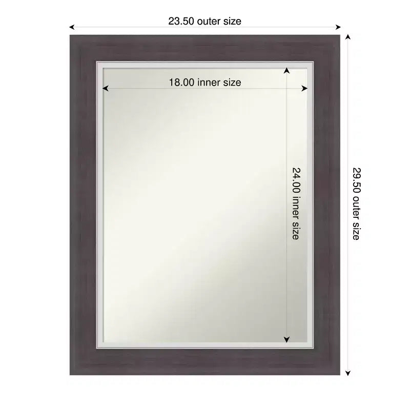 Amanti Art Ellie Non-Beveled Framed Bathroom Vanity Wall Mirror