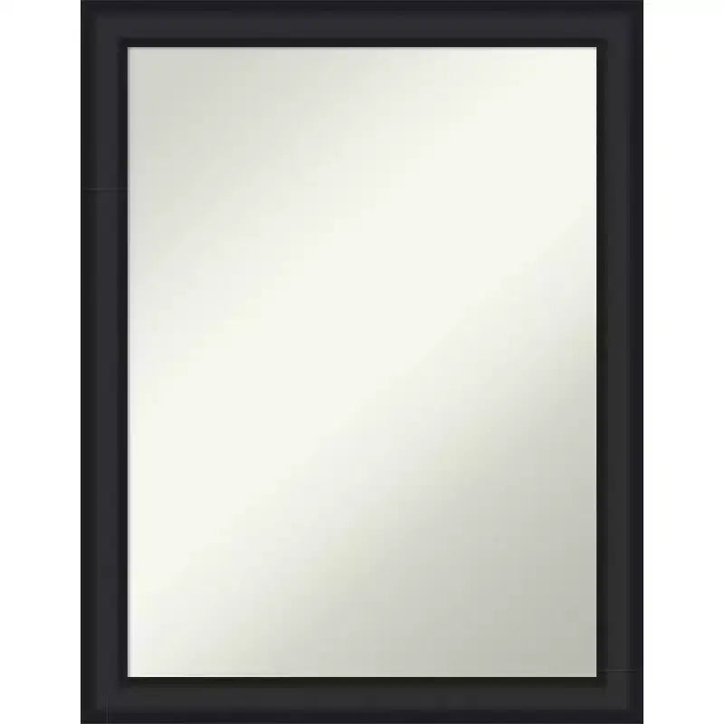 Amanti Art Oliver Narrow Non-Beveled Wood Framed Bathroom Vanity Wall Mirror