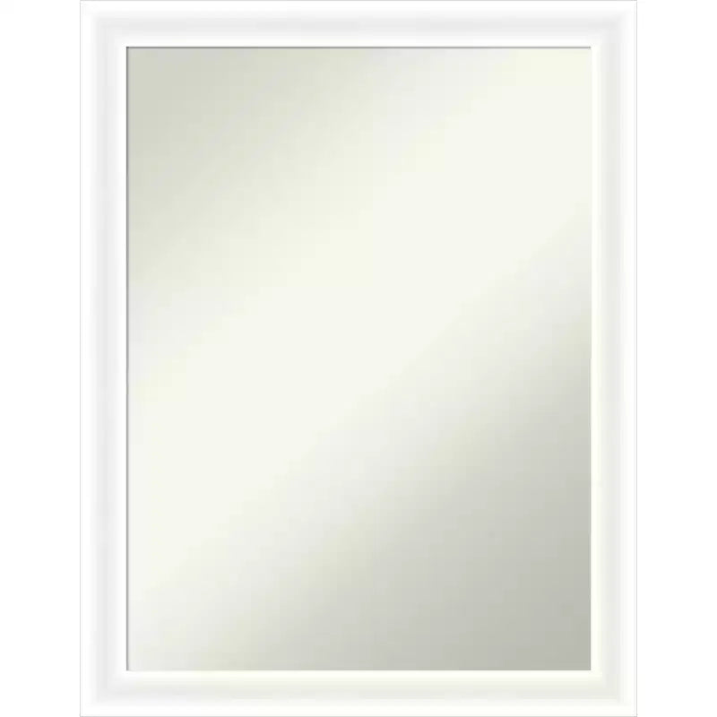 Amanti Art Oliver Narrow Non-Beveled Wood Framed Bathroom Vanity Wall Mirror