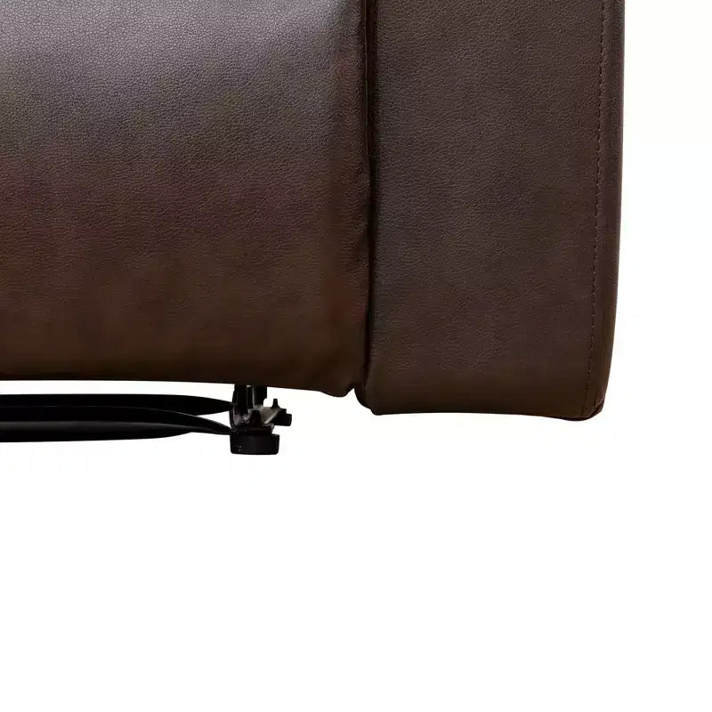 MAYEERTY Faux Leather Reclining Loveseat, 2-Seat Adjustable Backrest Recliner for Living Room, Brown